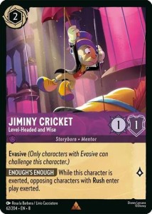 Disney Lorcana: Jiminy Cricket - Level-Headed and Wise (8JAF)