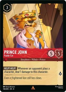 Disney Lorcana: Prince John - Fraidy-Cat (8JAF)