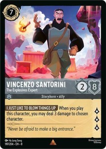 Disney Lorcana: Vincenzo Santorini - The Explosives Expert (8JAF)