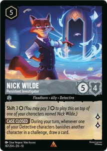 Disney Lorcana: Nick Wilde - Persistent Investigator (10WHI)