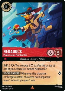 Disney Lorcana: Negaduck - Public Enemy Number One (11WSP)