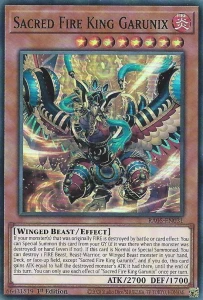Yu-Gi-Oh! TCG: Sacred Fire King Garunix (SR) (RA05)