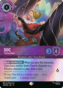 Disney Lorcana: Doc - Taking Notes (Epic) (12WIL)