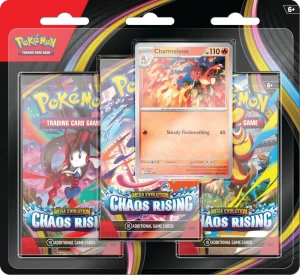 Pokémon TCG: Mega Evolution - Chaos Rising - 3-Pack Blister Bundle
