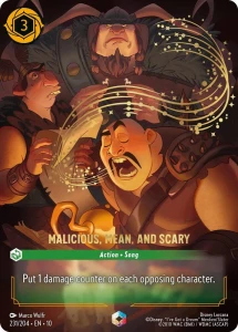 Disney Lorcana: Malicious, Mean, and Scary (ENCH) (10WHI)