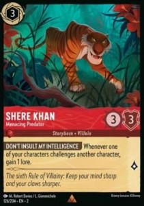 Disney Lorcana: Shere Khan - Menacing Predator (V.1) (2ROF)