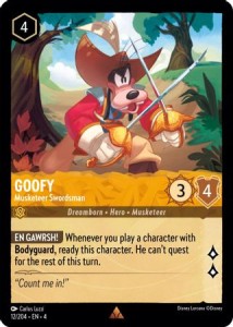 Disney Lorcana: Goofy - Musketeer Swordsman (4URS)