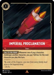 Disney Lorcana: Imperial Proclamation (4URS)