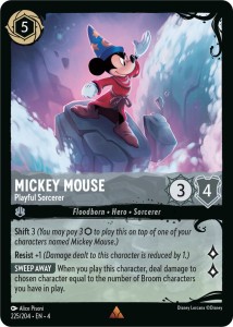 Disney Lorcana: Mickey Mouse - Playful Sorcerer (4URS) (Foil Q1)