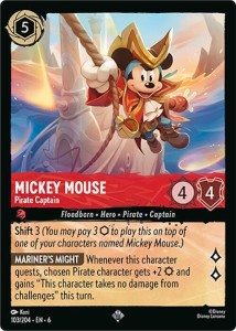 Disney Lorcana: Mickey Mouse - Pirate Captain (6AZS)