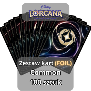 Disney Lorcana: Zestaw kart Common (FOIL) - 100 sztuk