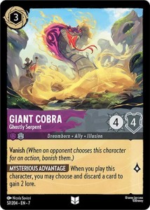 Disney Lorcana: Giant Cobra - Ghostly (7ARI)
